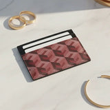 Monogram Card holder - Maroon Elixir & Co