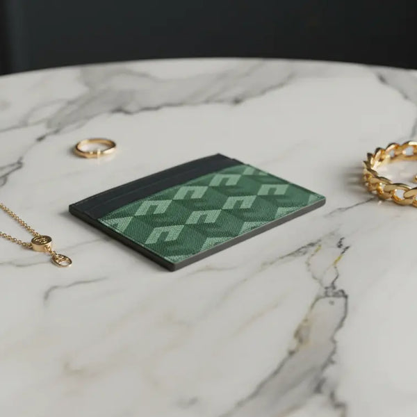 Monogram Card Holder - Green Elixir & Co