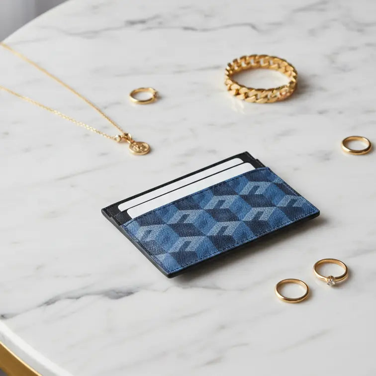 Monogram Card Holder - Blue Elixir & Co