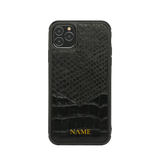 Custom Mixed Python &amp; Croc-Pattern Leather iPhone Case Elixir & Co