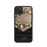 Custom Mixed Python &amp; Croc-Pattern Leather iPhone Case Elixir & Co