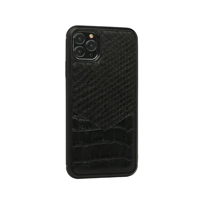 Custom Mixed Python &amp; Croc-Pattern Leather iPhone Case Elixir & Co