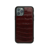 Monogram Croc-Pattern Leather iPhone Case Elixir & Co