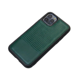 Monogram Lizard-Pattern Leather iPhone Case Elixir & Co