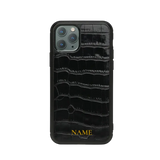 Monogram Croc-Pattern Leather iPhone Case Elixir & Co