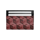 Monogram Card holder - Maroon Elixir & Co