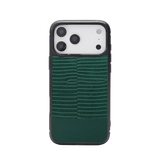 Monogram Lizard-Pattern Leather iPhone Case Elixir & Co