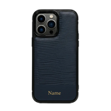 Monogram Lizard-Pattern Leather iPhone Case Elixir & Co